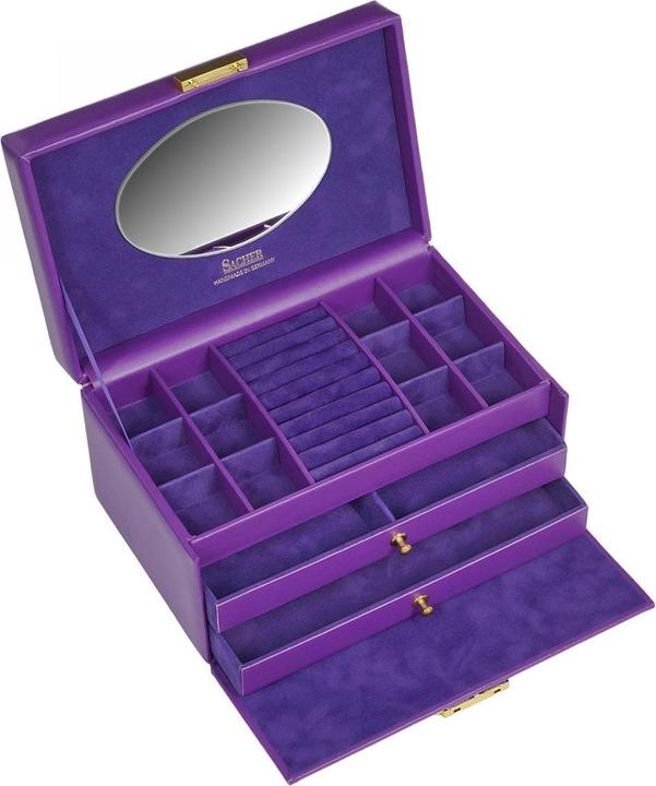 Image du produit Sacher 24.519.560505 - Boîte à bijoux Emma colisimo violet cuir pleine fleur