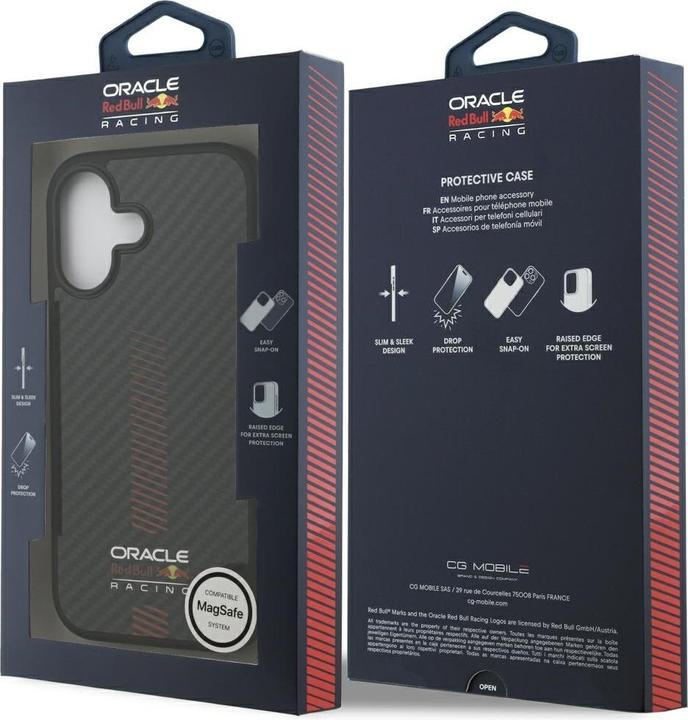 Productafbeelding Red Bull Case Kevlar Powerbar MagSafe for iPhone 17 black (Apple iPhone 17)