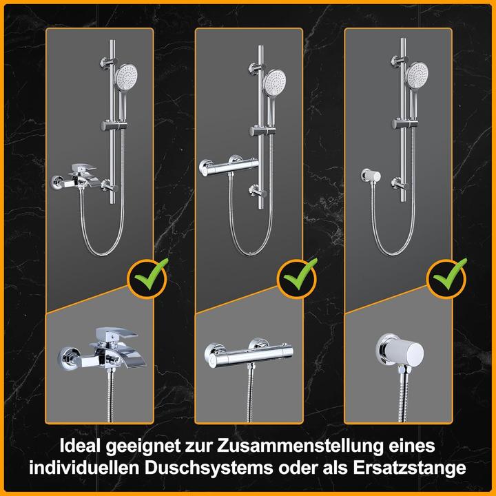 Produktbild Görbach Duschbrause mit Wandhalterung (3 Strahlarten)
