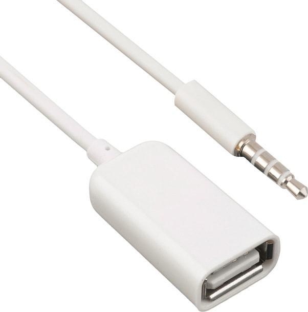 Image du produit JTI Câble adaptateur de 3,5 mm de prise auxiliaire vers USB femelle