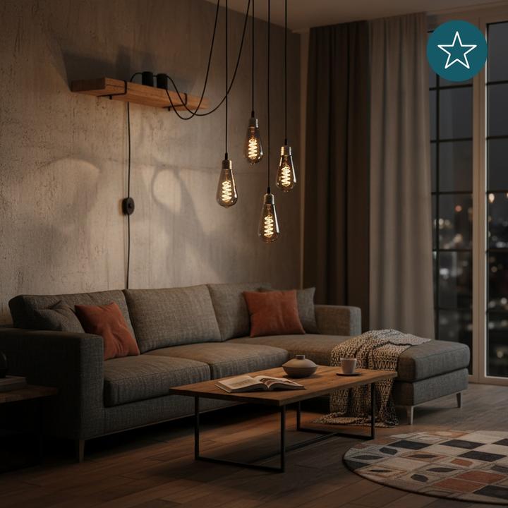 Immagine prodotto Luxula Lampada a filamento LED, SPIRALE, Pera, E27, 4W, 40lm, 1800K, dimmerabile (E27, 40 lm, 1 x)