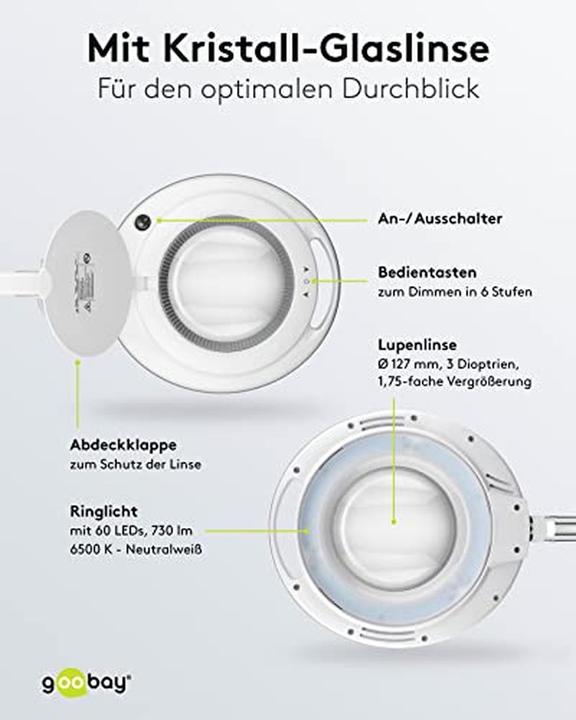 Produktbild Goobay LED-Klemm-Lupenleuchte, 9 W (730 lm)