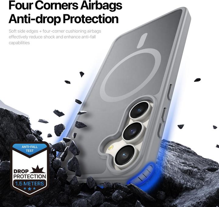 Immagine prodotto Dux Ducis Back panel cover case YIND comptible with MagSafe for SAMSUNG S25 FE grey (Samsung Galaxy S25 FE)