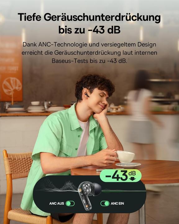 Produktbild Baseus EP10 NC (ANC, 7 h, Kabellos)