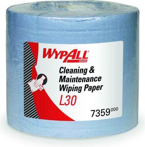 Actual product image Kimberly-Clark Wipe WYPALL L30 7359 L380xW350approx. mm blue 3-ply (1000 pcs.)