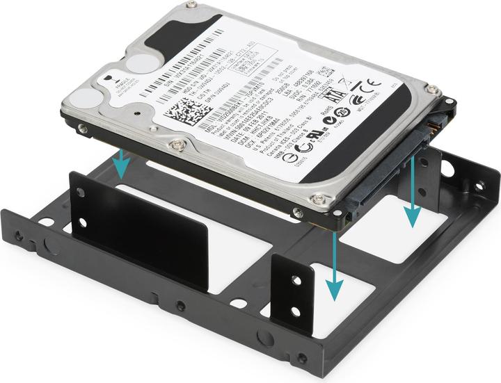 Actual product image Digitus 2-fold 2.5 HDD/SSD Inter 3.5 BAY mounting frame+cable set