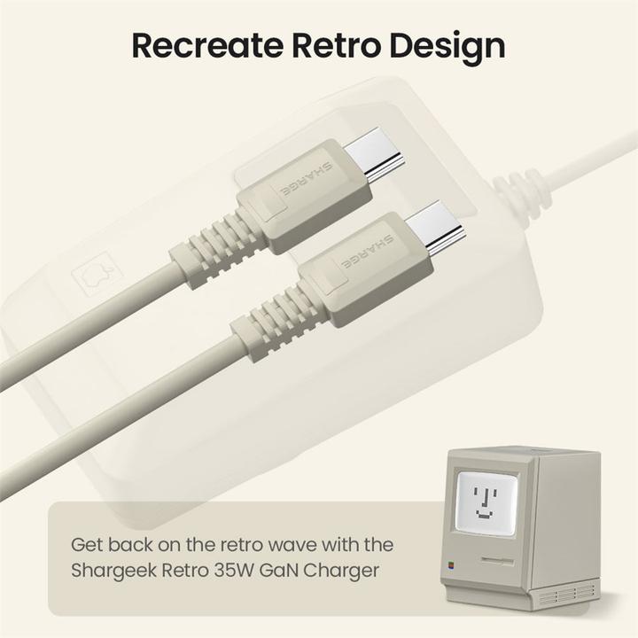 Productafbeelding Sharge Retro (1.20 m, USB 2.0, 100 W)