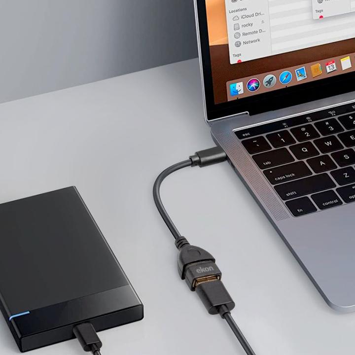 Actual product image Ekon Type-C male to USB female adapter (0.10 m, USB 3.2 Gen 1)