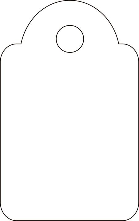 Agipa Merchandise tag, 15 x 24 mm, white (1000x)
