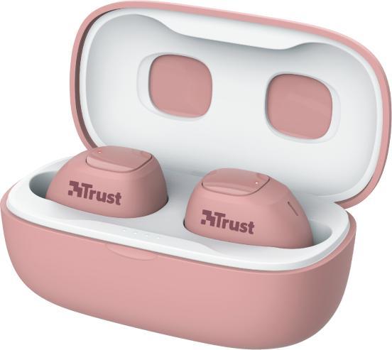 Produktbild Trust Nika Compact Blueth Earphones Pink (ANC, 8 h, Kabellos)
