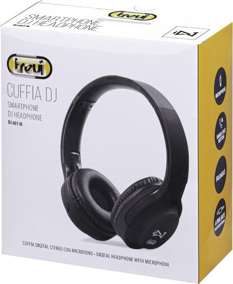 Actual product image Trevi Auriculares Estéreo Digital Con Micrófono 1,2 M Cable Dj 601 M Negro (Cable)