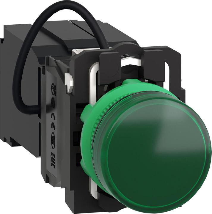 Actual product image Schneider Electric Leuchtmelder, Harmony XB5, Kunststoff, grün, 22mm, universelle LED, glatte Kalotte, 400V AC