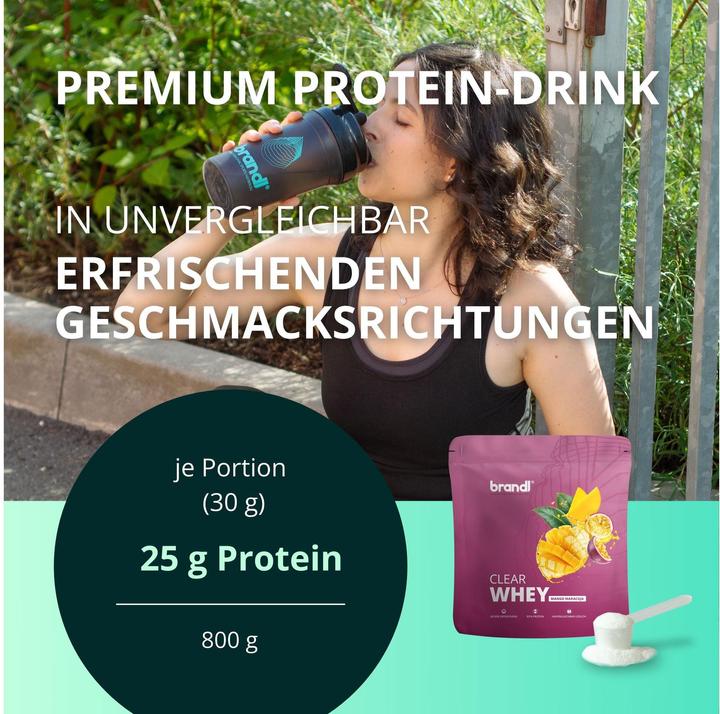 Actual product image Brandl Clear Whey (Mango passion fruit, 1 x, 800 g)