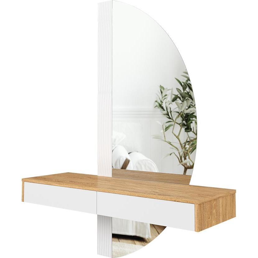 Vicco, Schminktisch, Melisa mit Beleuchtung (120 x 40 x 161 cm)