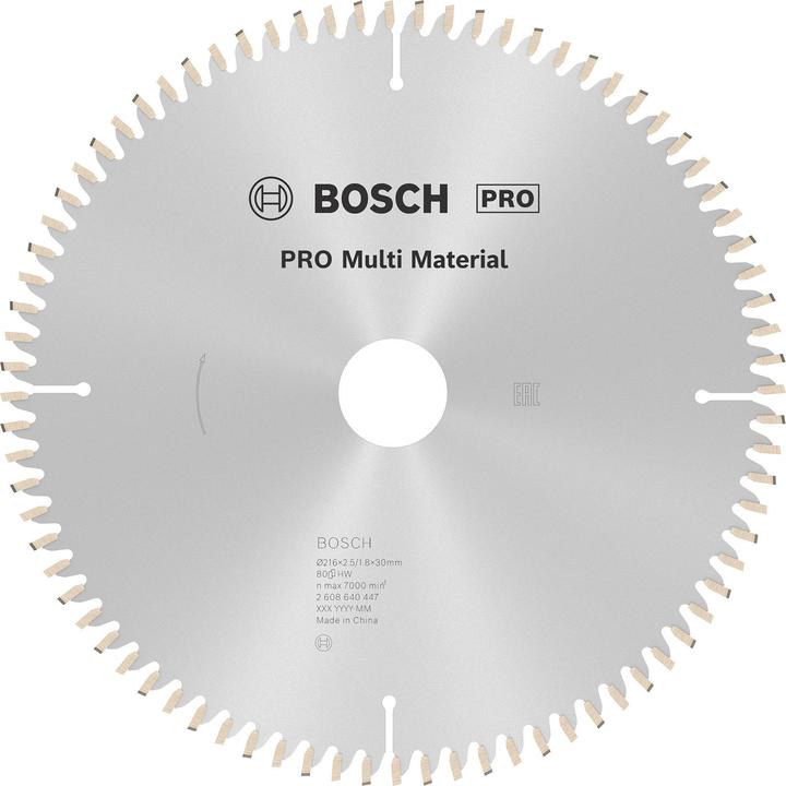 Actual product image Bosch Professional Zubehör PRO Multi Material circular saw blade, 216 x 2.5 x 30 mm