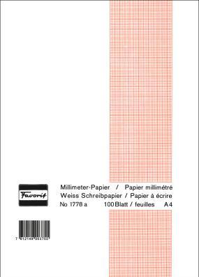 Image du produit Favorit Bloc de papier graphique blanc (21 x 29,7 cm, Quadrillé, Couverture rigide)