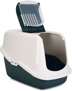 Image du produit Savic Katzentoil Nestor Gris Foncé/Blanc (Bac à litière fermé)