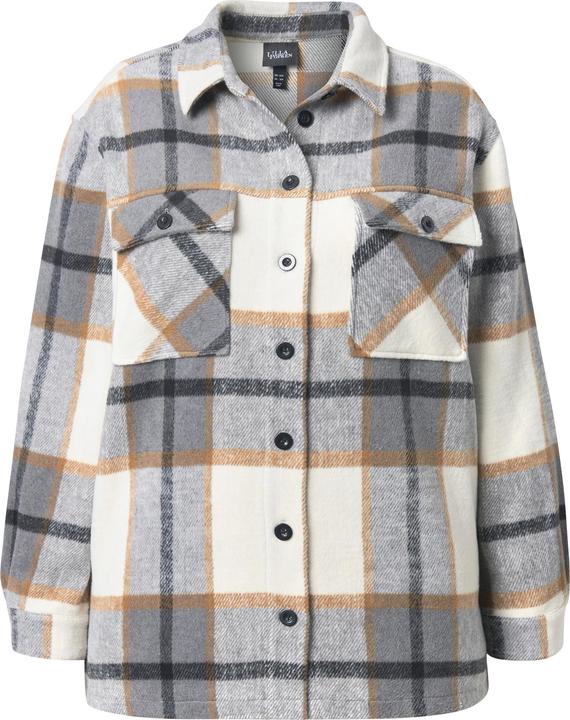 Immagine prodotto Ulla Popken Shacket a quadri dal taglio oversize con collo da camicia e maniche lunghe (42, 44)