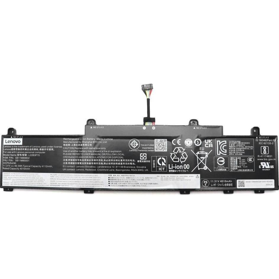 Lenovo BATTERY Internal, 3c 46.5Wh (3 Zellen), Notebook Akku