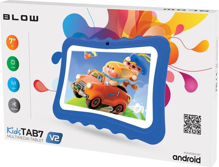 Image du produit Blow Tablet KidsTAB7 V2 4/32GB niebieskie etui 2MP (7", 128 Go, Bleu, Noir)