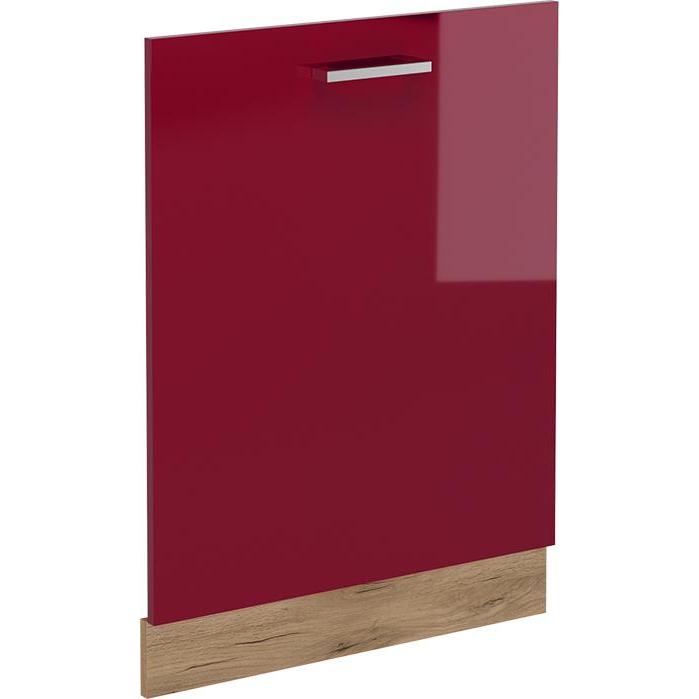 Vichy Geschirrspülblende R-Line, Bordeaux Hochglanz/Goldkraft Eiche, 60 cm ohne Arbeitsplatte, Geschirrspüler Zubehör, G...