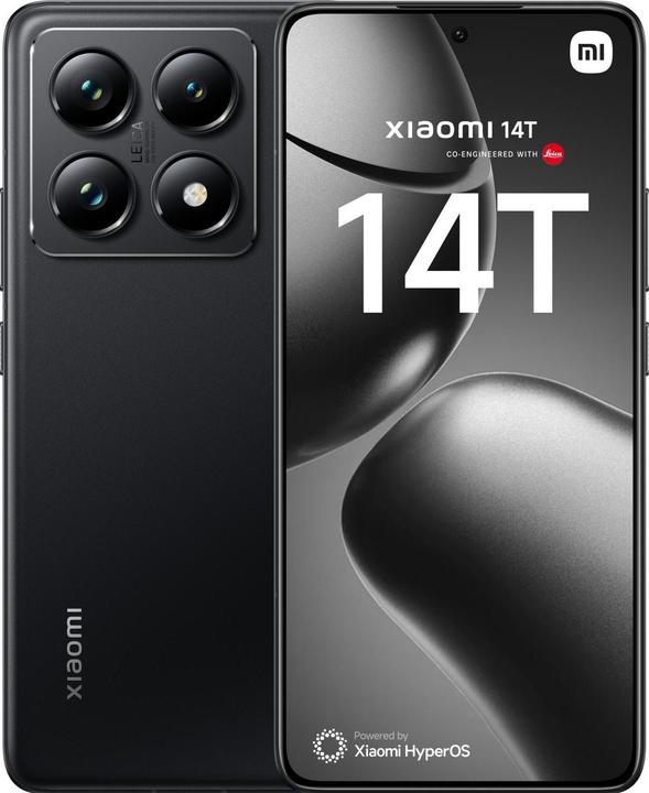 Productafbeelding Xiaomi 14T Pro 12GB/512GB (512 GB, Titanium Zwart, 6.67", Dubbele SIM, 5G)