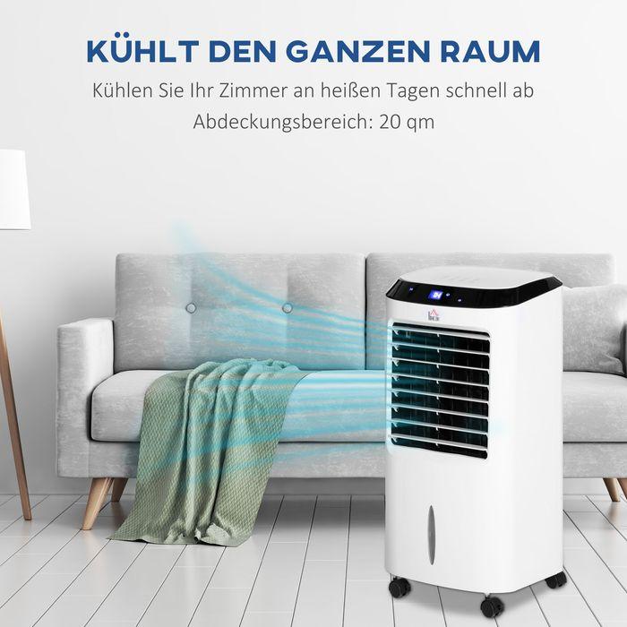 Produktbild Swisshandel24 Mobile Klimaanlage mit Luftbefeuchtung Wasserkühlung Klimagerät Luftkühler 8h Timer Fernbedienung Nu (20 m²)