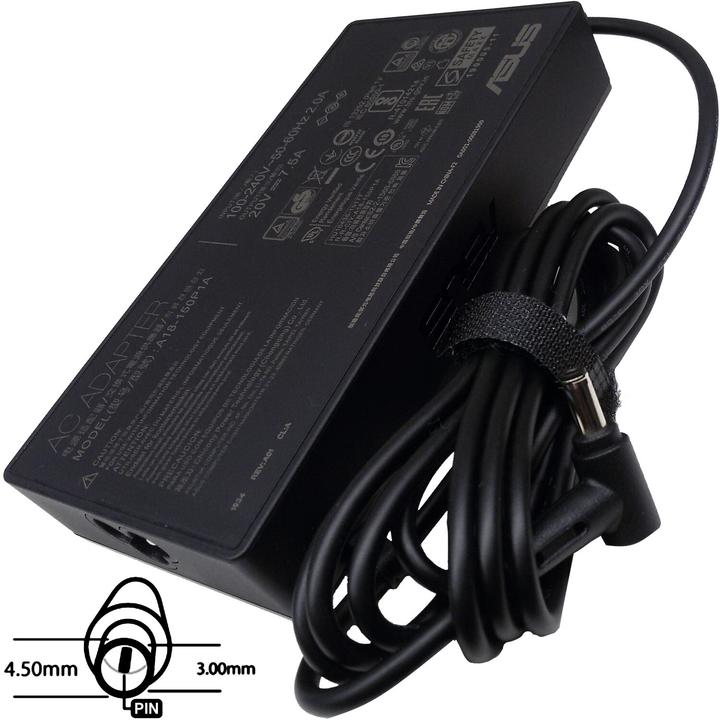 Actual product image ASUS AC POWER ADAPTER 150W 20V 3pin (4.5 mm) - does not contain PW CORD CEE (150 W)