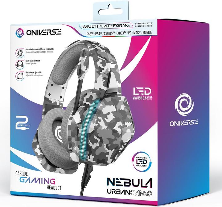 Actual product image Oniverse - Gaming-Headset Nebula - UrbanCamo (Mehrplattform) (Cable)