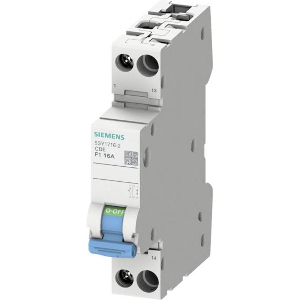 Siemens, Interruttore Differenziale, Siemensn 5SY1704-2 Interruttore Miniaturizzato Unipolare Con Contatto Ausiliario 5SY17042
