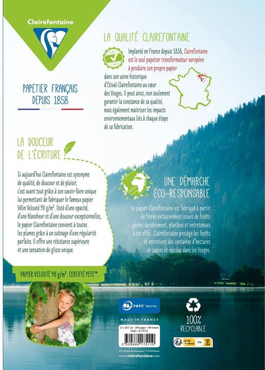 Image du produit Clairefontaine Inserts pour classeurs à anneaux CLF A4 lin. (A4, Quadrillé)