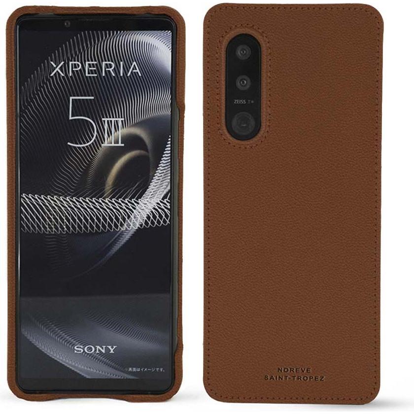 Thumbnail - Noreve Lederschutzhülle (Sony Xperia 5 III), Smartphone Hülle, Braun