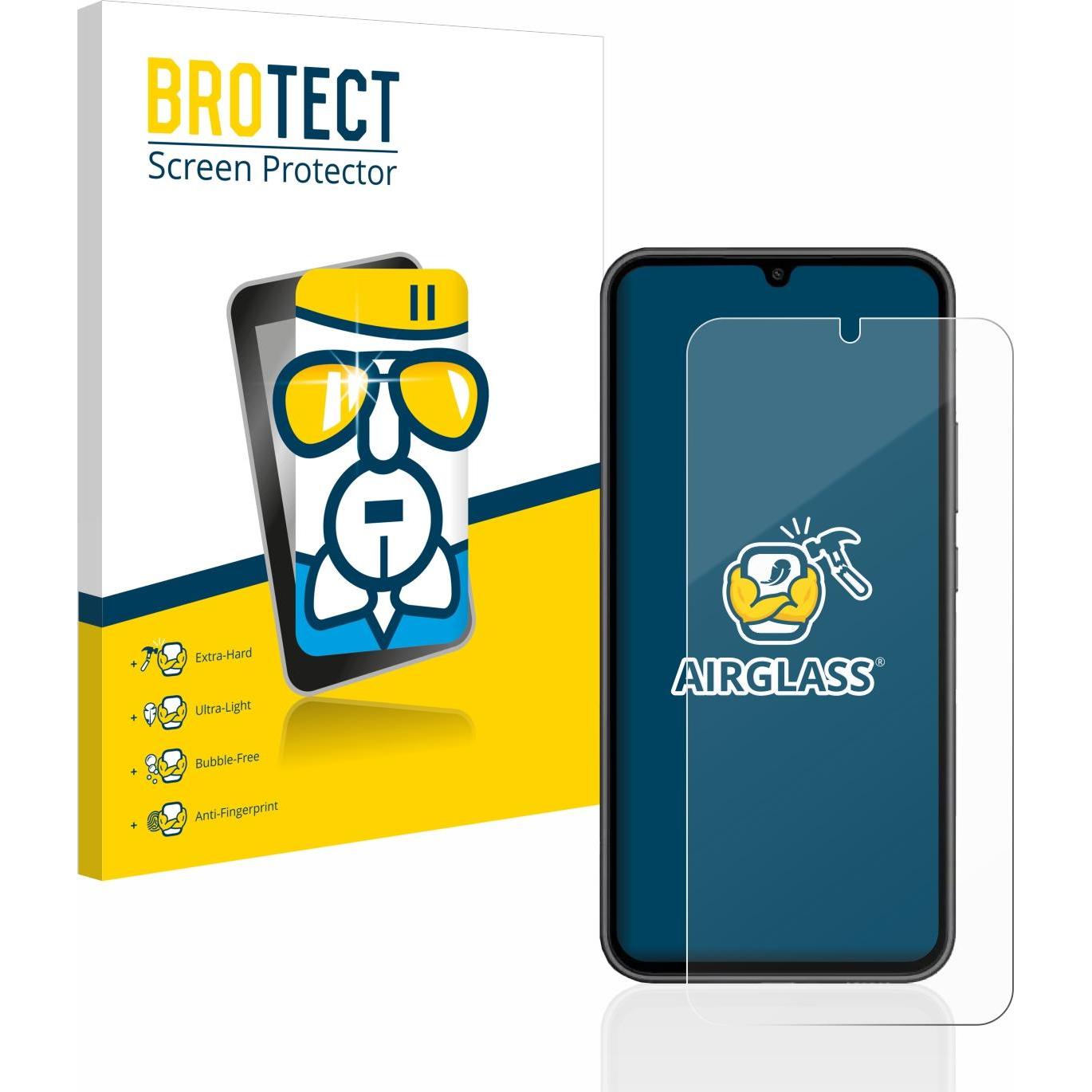 BROTECT AirGlass Panzerglasfolie (1 Stück, Samsung Galaxy A34 5G), Smartphone Schutzfolie, Transparent