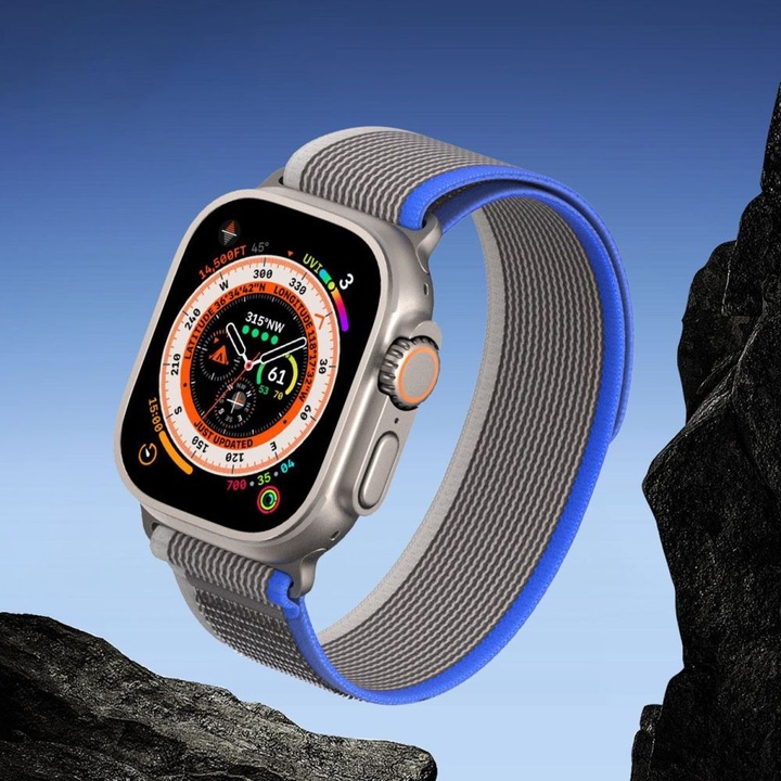 Actual product image Dux Ducis Sports Strap (44 mm, 45 mm, 42 mm, 49 mm, Nylon, Apple Watch Series 3, Apple Watch Series 1, Apple Watch Series 6, Apple Watch Series 7, Apple Watch Series 8, Apple Watch Ultra, Apple Watch Series 2, Apple Watch Ultra 2, Apple Watch Series 4, Apple Watch Series 5, Apple Watch Series 9, Apple Watch SE)