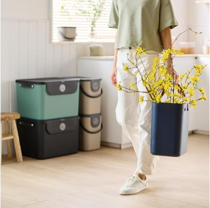 Image du produit Rotho Recyclingbehälter ALBULA 3 tlg. 100 l, Blau/Anthrazit (100 l)