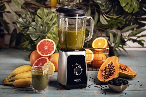 Produktbild Camry Mixer CR 4077 Tabletop, 500 W, Jar material Glass, Jar capacity 1.5 L, Ice crushing, Black / Stainle (EU-Stecker, 500 W)