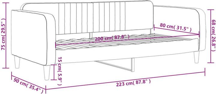 Produktbild vidaXL Tagesbett (3-Sitzer)