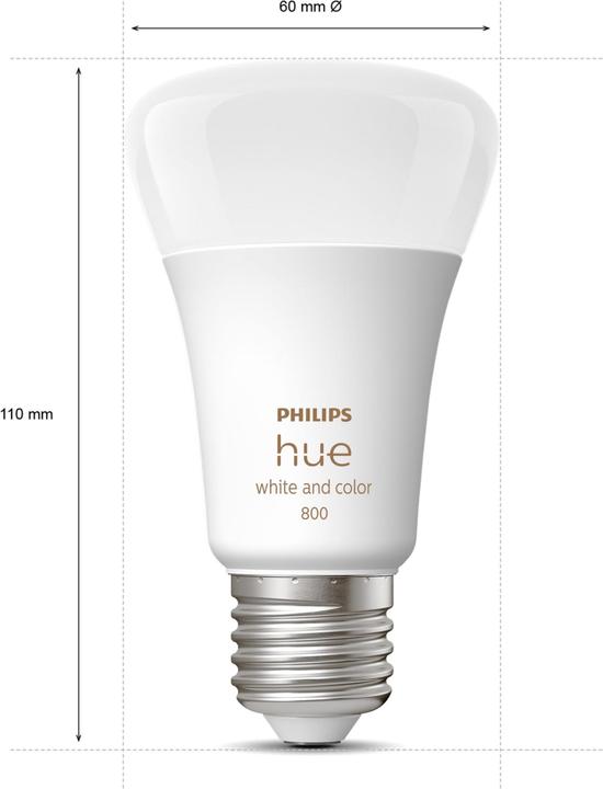 White & Color Ambiance BT (E27, 9.50 W, 806 lm, 2 x, F)