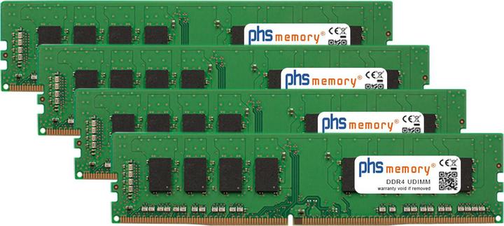 PHS-memory 64GB (4x16GB) Kit RAM Speicher für Asus SABERTOOTH Z170 MARK 1 DDR4 UDIMM 2133MHz (Asus SABERTOOTH Z170 MARK 1, 4 x 16GB)