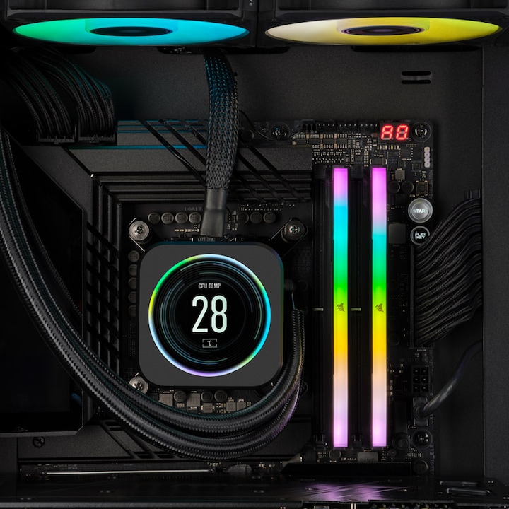 Productafbeelding Corsair D532GB 6400-32 Vengeance RGB bk K2 COR XMP (2 x 16GB, 6400 MHz, DDR5 RAM, DIMM 288 pin)