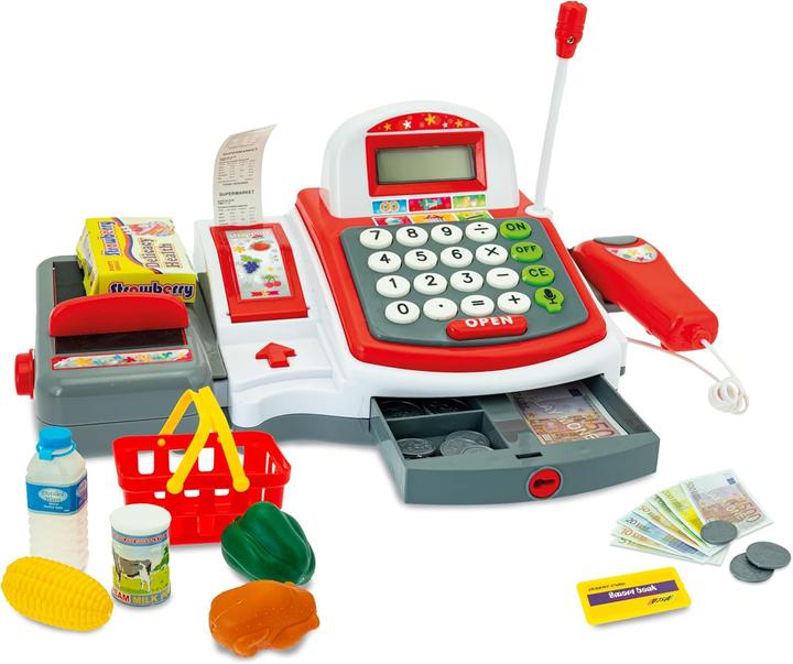 Teorema Kassenlogger, Spielzeug für Kinder, mit Scanner und Ticketrolle mit Zubehör