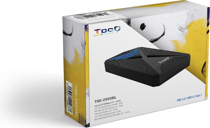 Productafbeelding Tooq Technology TQE-2550BL Opslagschijfbehuizing HDD / SSD Zwart 2,5" (2.5")