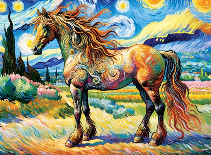 Image du produit WoodenCity Puzzle Holz M Modern Horse (150 pièces)