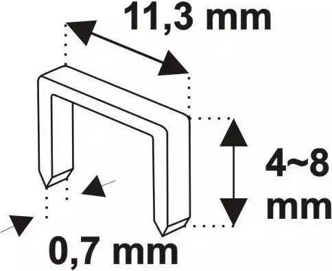 Actual product image Dedra Manual pad stapler 4-8 mm - 11Z001