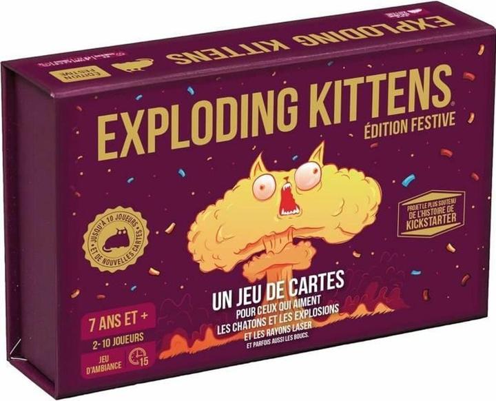 Produktbild Asmodée Tischspiel Asmodee Exploding Kittens: Festive Edition (Französisch, 2 - 8 Spieler)