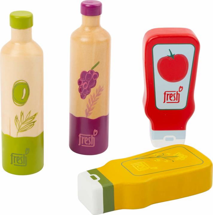 small foot Sauces and oil set fresh