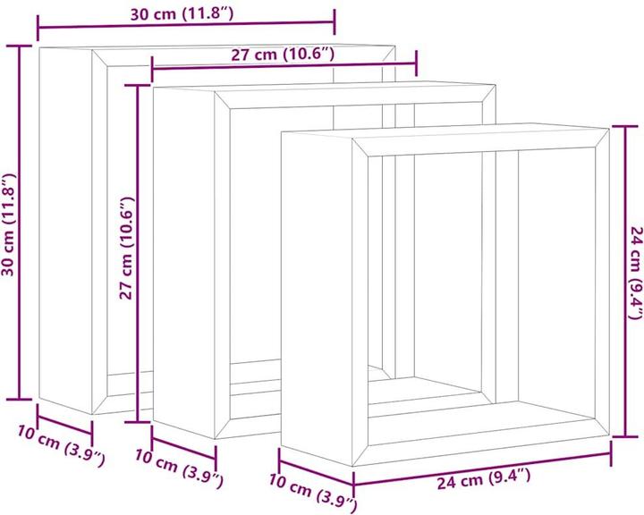 Actual product image vidaXL Abey (30 x 10 x 30 cm)