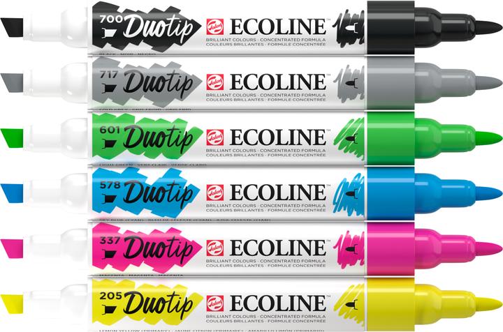 Image du produit Talens ECOLINE DUOTIP - Set de crayons de couleur (6x)