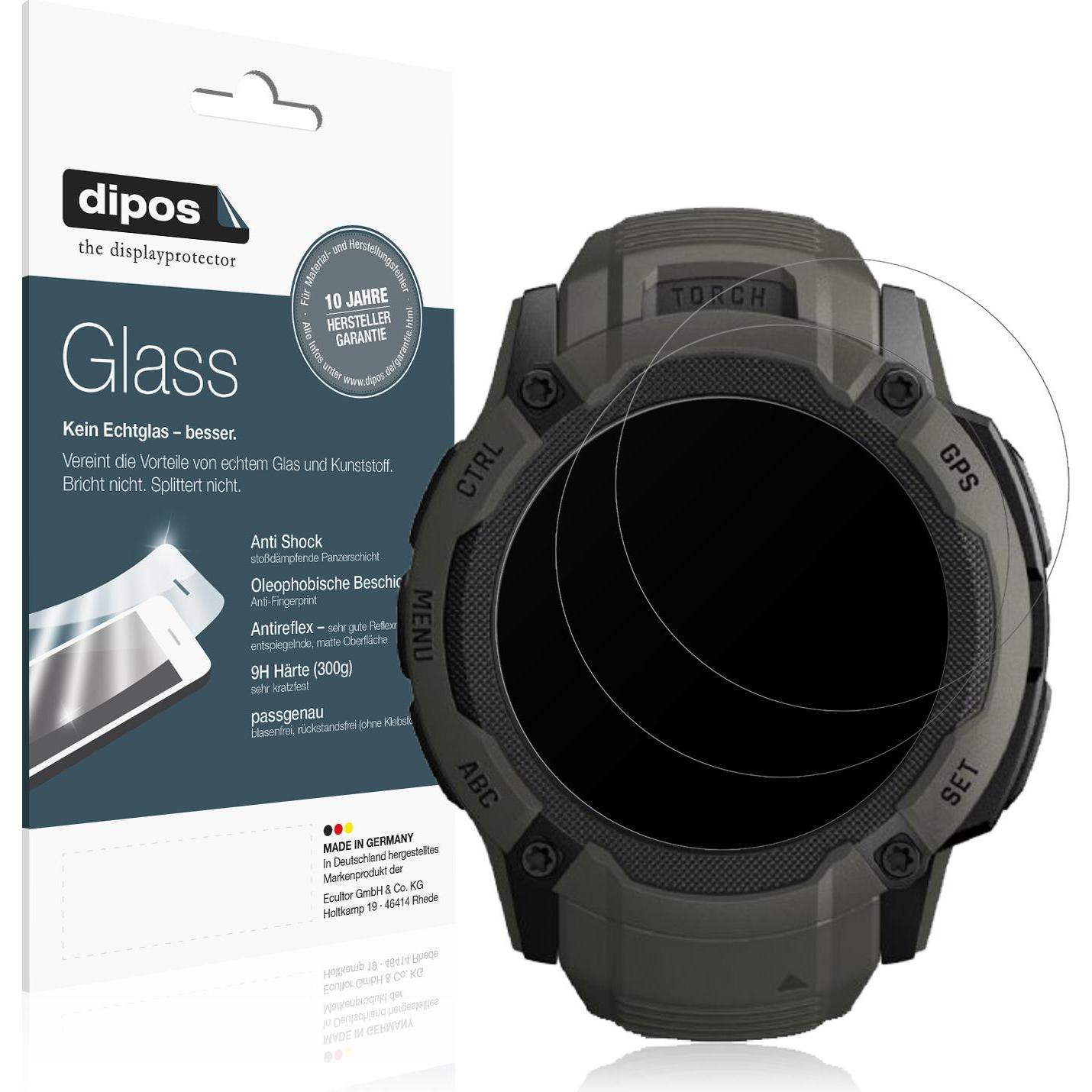 Dipos Displayschutz Anti-Shock, Smartwatch Schutzfolie, Transparent