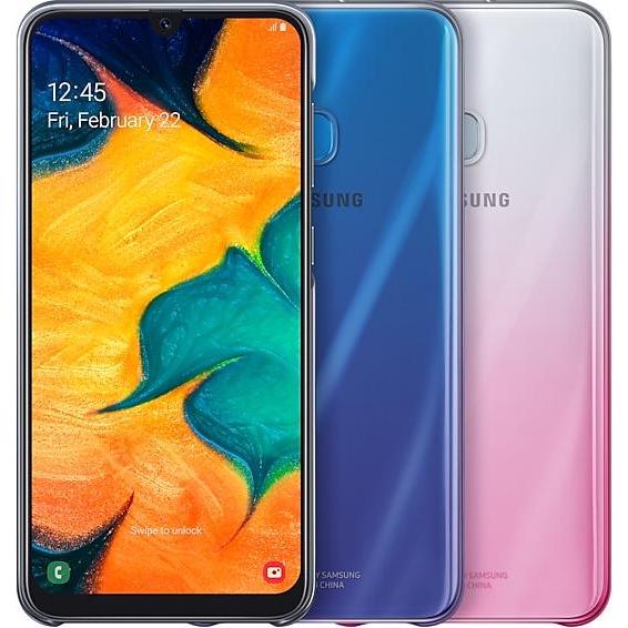 Samsung GRADACIJOS DANGA EF-AA305CBEGWW GALAXY A20/A30 JUODA standartas (Samsung Galaxy A30), Smartphone Hülle, Schwarz